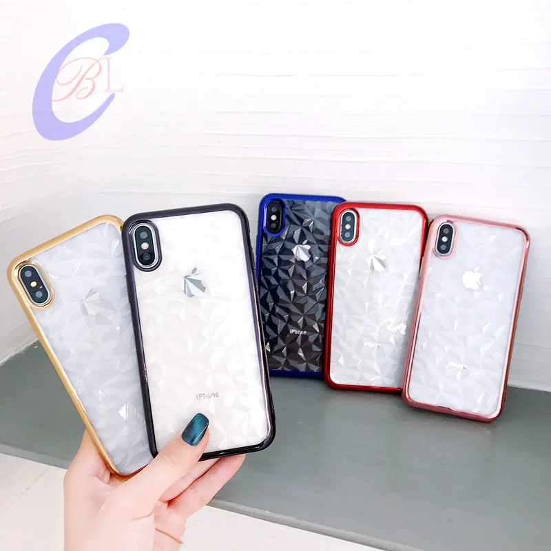 CBL Роскошные 3D ромба чехол для iphone 6 7 8 плюс Чехол Покрытие ТПУ 8X10 Тонкий