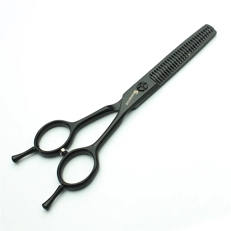 Black 5.5 inch hairdressing salon hairdresser special hair scissors high quality cutting + thinning | Красота и здоровье