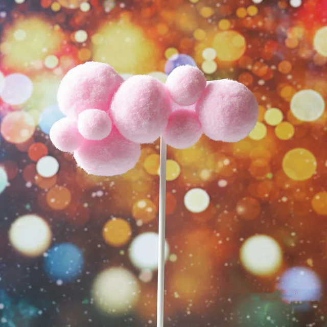 pink Радужный Топпер для торта, облачные флажки для торта, дня рождения, Детские сувениры, декорирование тортов капкейк, топпер для свадебного десертного стола, Декор - Цвет: pink