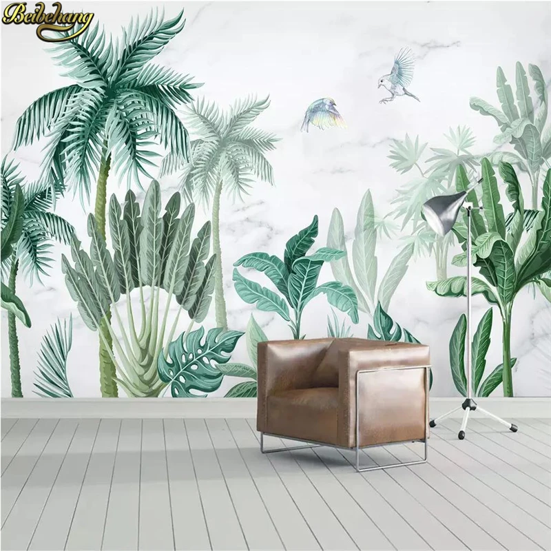 

beibehang Custom 3D Mural Wallpaper Southeast Tropical Rainforest Banana Leaf Photo Background Murals wallpapers for living room