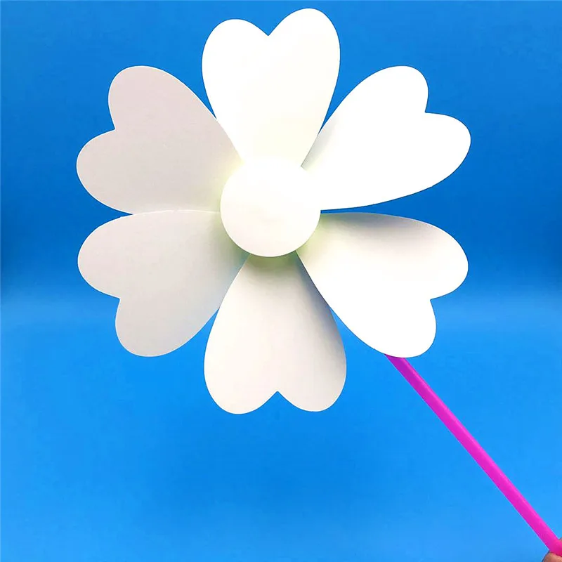 03 pinwheel-love Happyxuan 8 шт./Партия DIY Pinwheels Spinner Набор для девочек игрушка-раскраска креативный рисунок и живопись детская бумага ручной работы развивающие - Цвет: 03 pinwheel-love