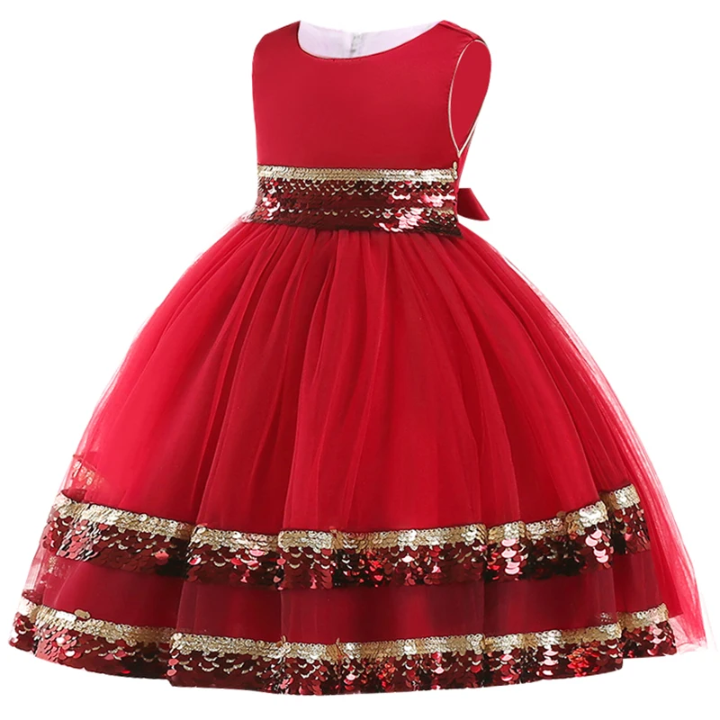 New girls clothes 2018 Mesh sequins princess kids dress for Wedding flower dresses Baby girl birthday party | Детская одежда и