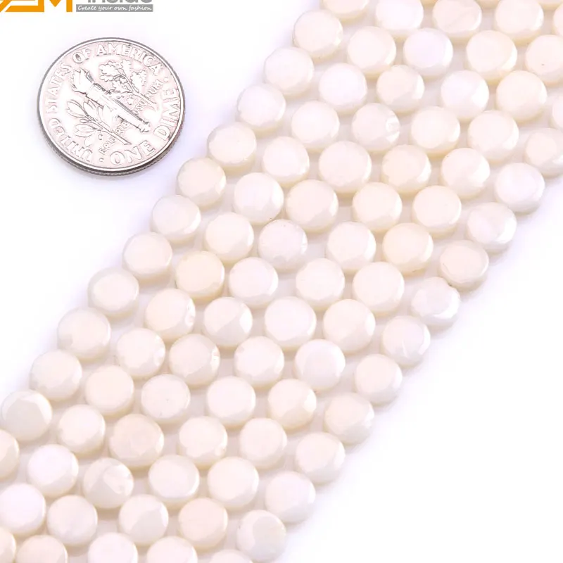 Бусины из натуральных коралловых монет для изготовления ювелирных изделий 6 мм 15