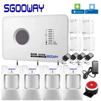sgooway factory smarts russian english spanish polish android ios app control home security alarm systems gsm alarm system
