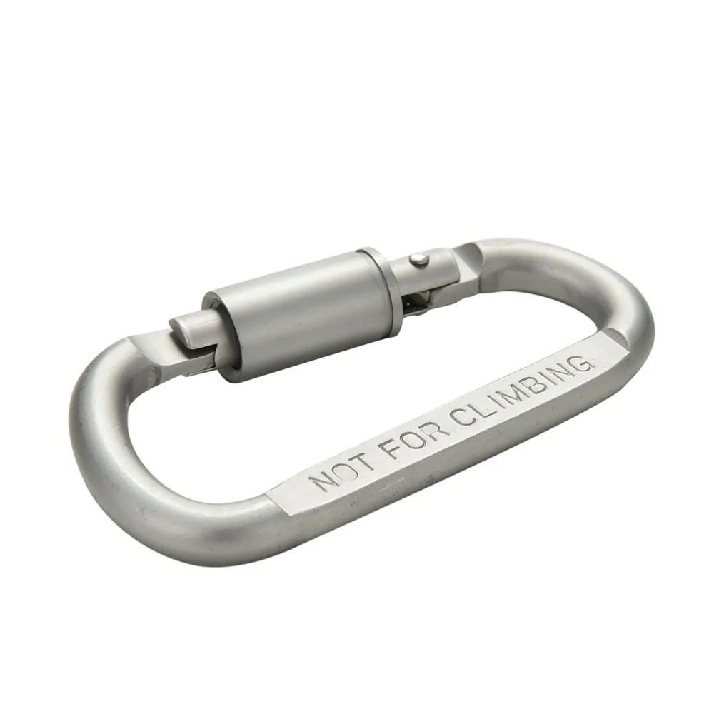 Карабин в форме D из алюминиевого сплава винтовой замок с крючком для бутылки