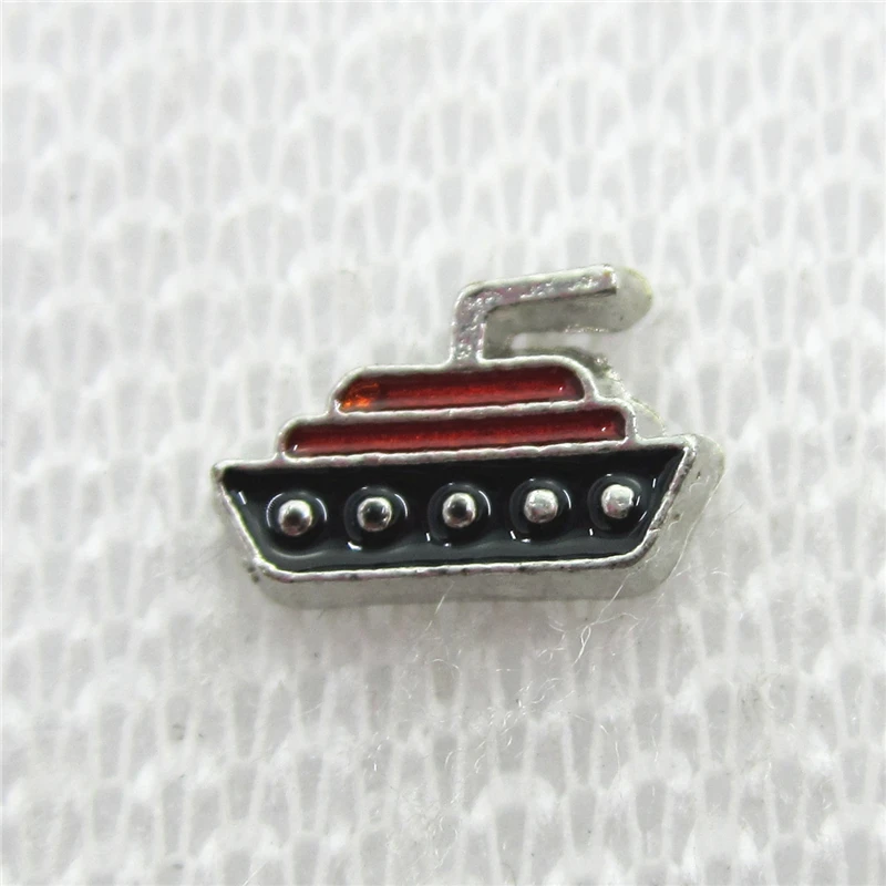 

Hot Selling 20pcs/lot Boat Ship Floating Charms Living Glass Memory Floating Lockets Pendants Charms DIY Jewelry Charm