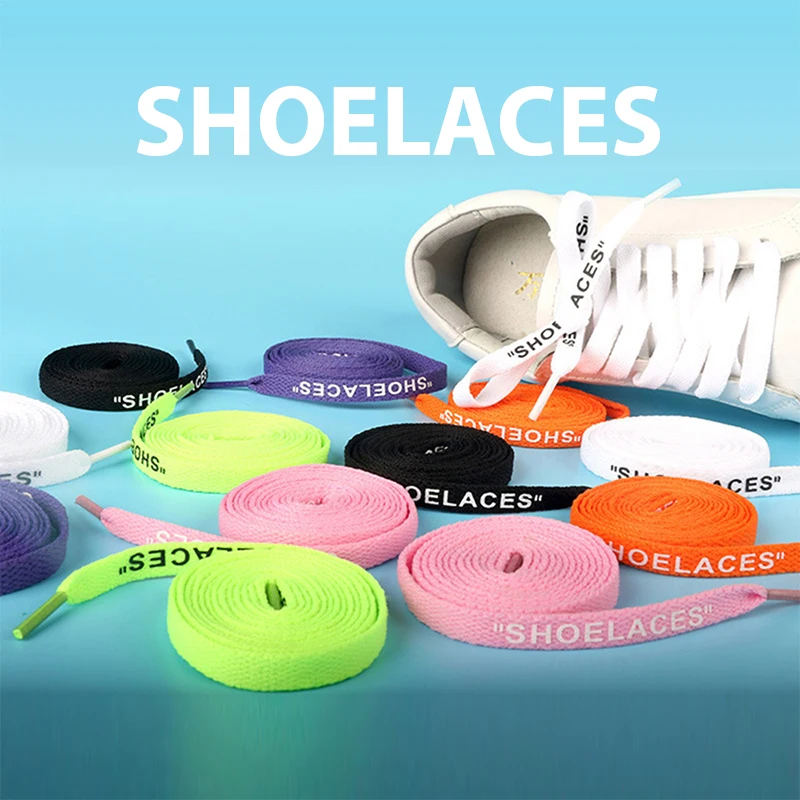 Leyou/двухсторонние шнурки с надписью «Shoelaces», белые шнурки для обуви «сделай сам», спортивная обувь на плоской подошве, разноцветные шнурки, новая мода