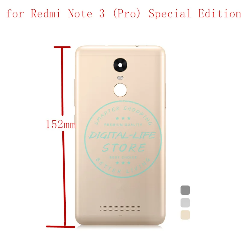 Металлическая задняя крышка батарейного отсека для Xiaomi Redmi Note 3/ 3 Pro 152 мм|battery