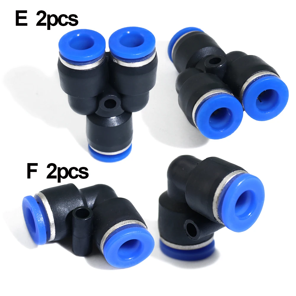

10 Pcs 10mm Air Pneumatic Combo OD Plastic Inline Push To Connect Fittings Kit Pipe Tube Fitting Pneumatic Fittings Set