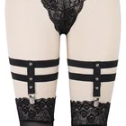 Бандаж для танцев на шесте в стиле панк, подвязки для ног, яркий ремень для тела в стиле Харадзюку, фетиш, металлические зажимы для ремня