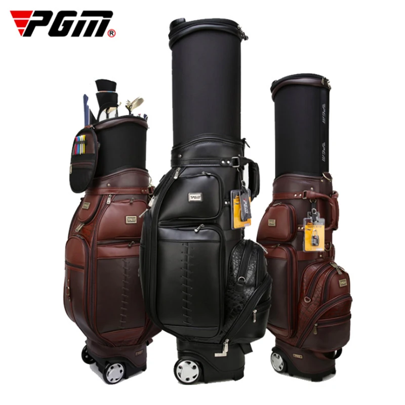 comprar Pgm Profissão Saco De Golfe Padrão Telescópico Saco Tugball Durável Casca Dura Multifuncional Pacote Bola Couro Microfibra