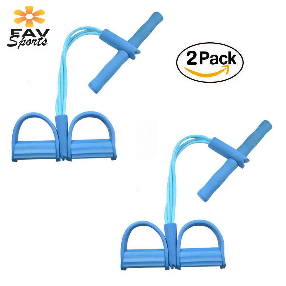 Бодибилдинг 4 трубки фитнес Резистентные ленты латексные педали тренажер для