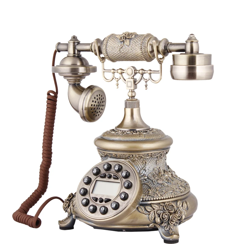 European telephone Caller story Square antique telephones pink retro phone landline Pastoral | Обустройство дома