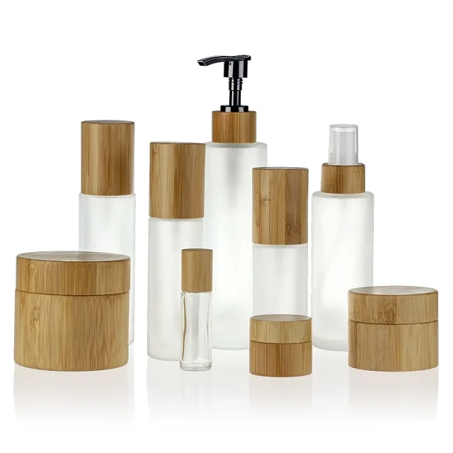 2 шт. * 1 унция матовый прозрачный бамбуковый флакон-капельница для бамбукового