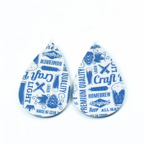 as picture-05 10 шт./лот, серьги из искусственной кожи, серьги в форме капли, с геометрическим рисунком флага США, для самостоятельного изготовления сережек, ретро ювелирное изделие, очаровательный аксессуар - Color: as picture-05