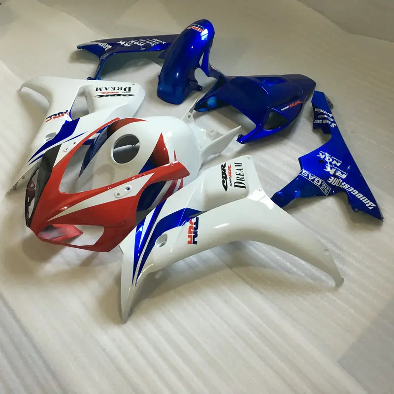 Мотоцикл обтекатель комплект для HONDA CBR1000RR 06 07 CBR 1000RR CBR 1000 RR 2006 2007 ABS белый синий красный Обтекатели набор+ подарки HF24
