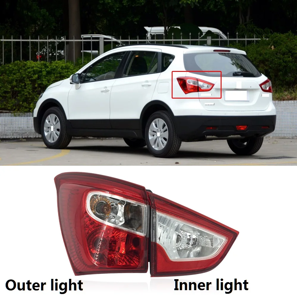CAPQX 1pcs For Suzuki S-Cross- For SX4 Rear Brake light warning Parking Tail Light Taillight Taillamp stop lamp