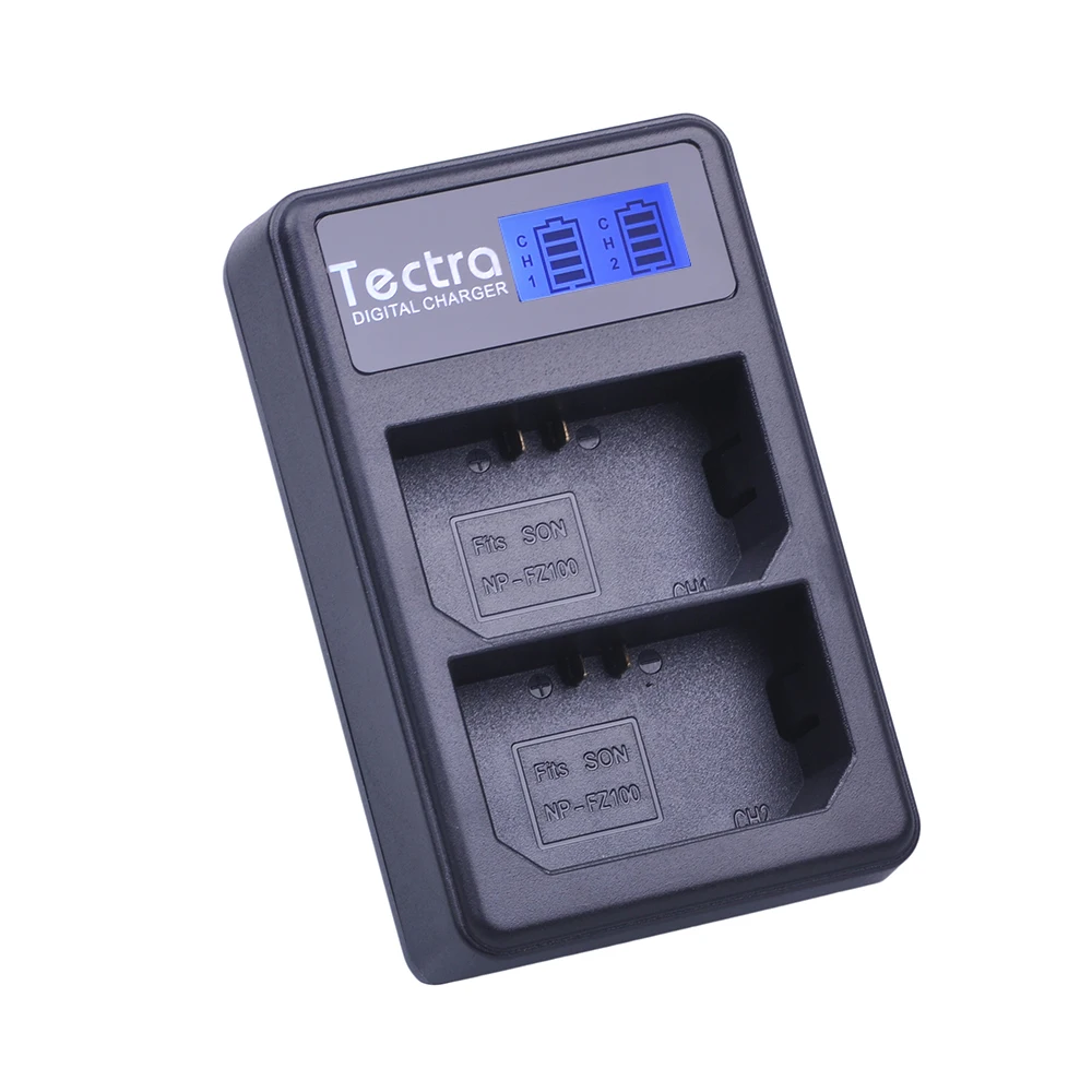 Аккумулятор 2xNP FZ100 NPFZ100 + двойное зарядное устройство USB с ЖК дисплеем для Sony ILCE 9 a7r3