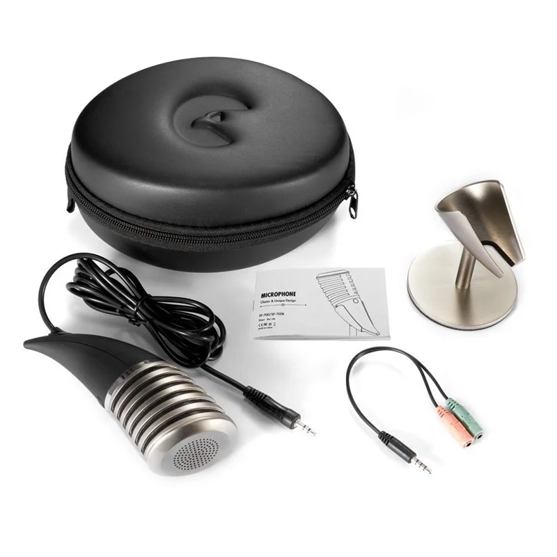 Игра уникальный 3.5 мм микрофон Динамик конденсатор PC Игры хост Живой Металл sf 700