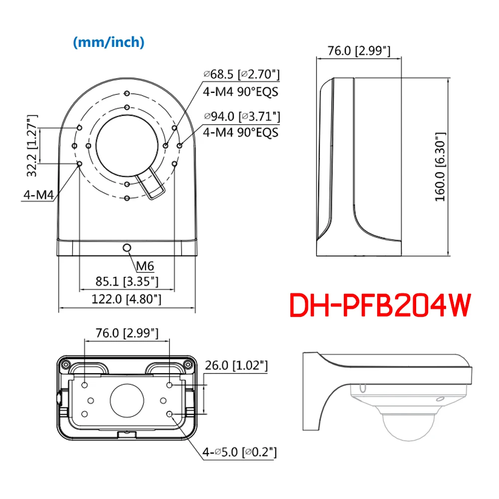 Настенные Кронштейны Dahua DH поддержка PFB204W из алюминиевого материала для ip-камеры |