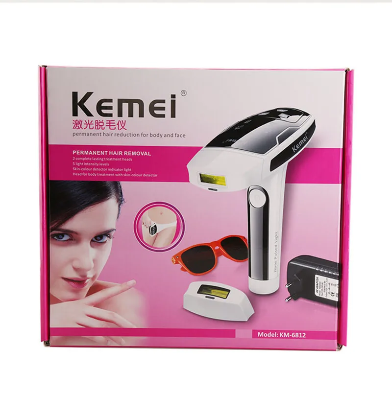 Kemei6812 IPL постоянное Безболезненно Лазерная Эпиляторы Для женщин для Средства