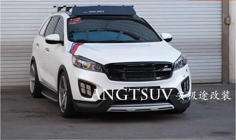 Высокое качество ABS краски автомобиля переднего бампера Гонки Грили решетка Вокруг Накладка для KIA Sorento R