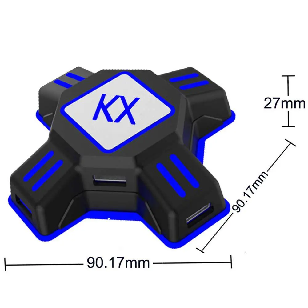 

EastVita For Switch/Xbox/PS4/PS3 4 Ports KX USB Game Controller Converter Keyboard Mouse Adapter r57
