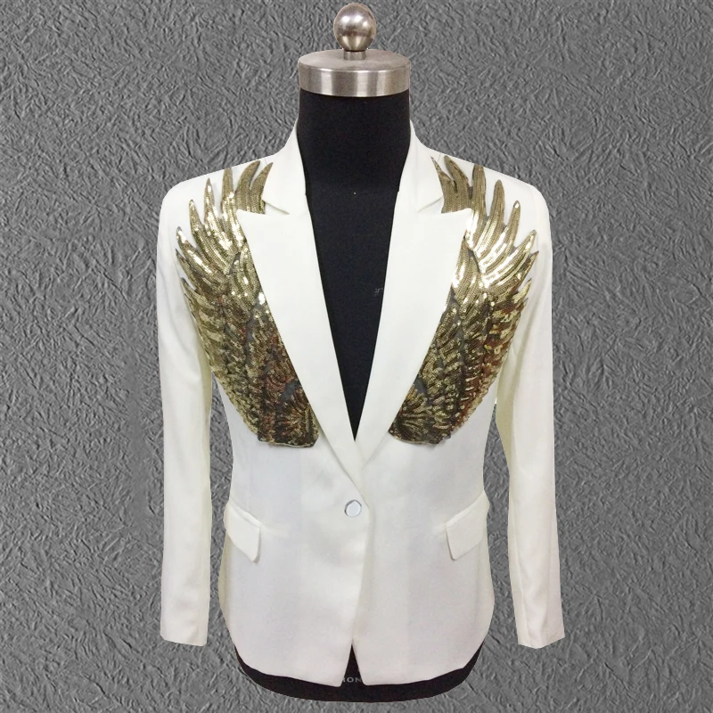 Черный пиджак с блестками модное свадебное платье для выпускного вечера певицы