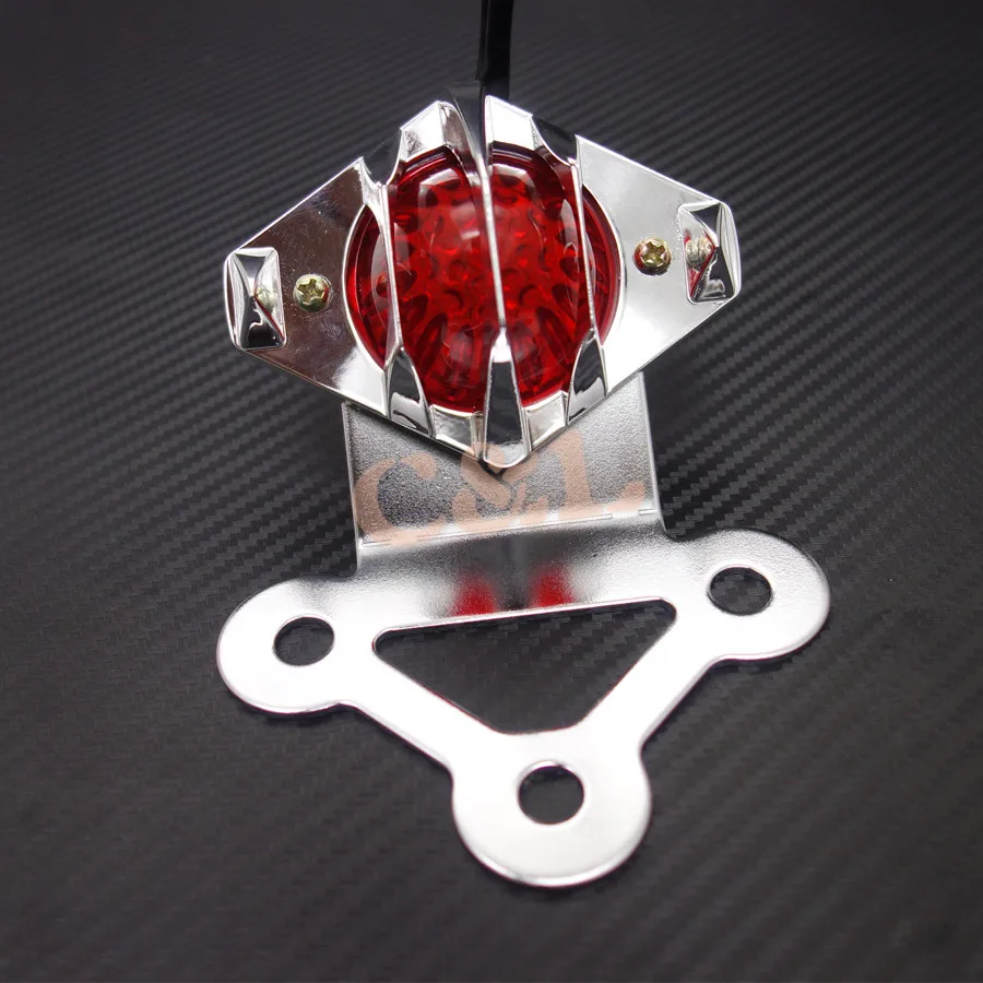 Хромированный мотоцикл светодиодный гриль задний стоп сигнал Кронштейн