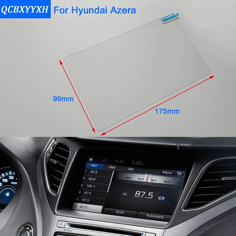 

Стайлинг автомобиля 8-дюймовый экран GPS-навигации стальная стеклянная Защитная пленка для HYUNDAI Azera контроль ЖК-экрана Автомобильная наклейк...