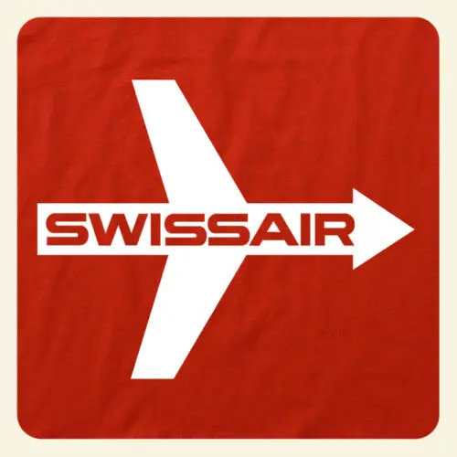Винтажная Футболка Swiss-Air с логотипом авиакомпании-супермягкая хлопковая в стиле
