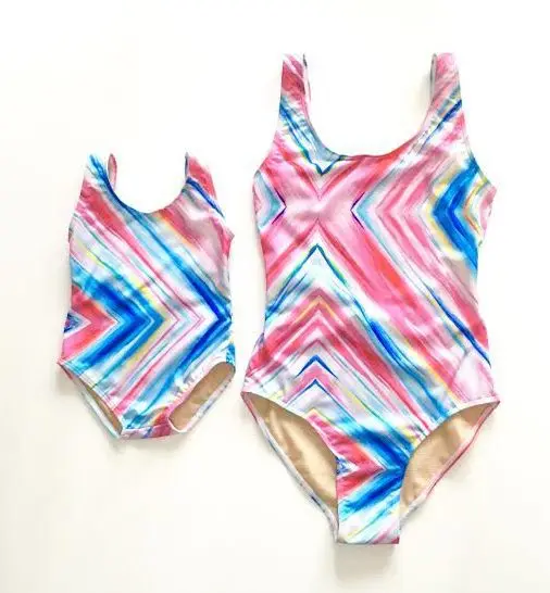 Купальник для матери и дочери Летний Пляжный комплект плавания женский