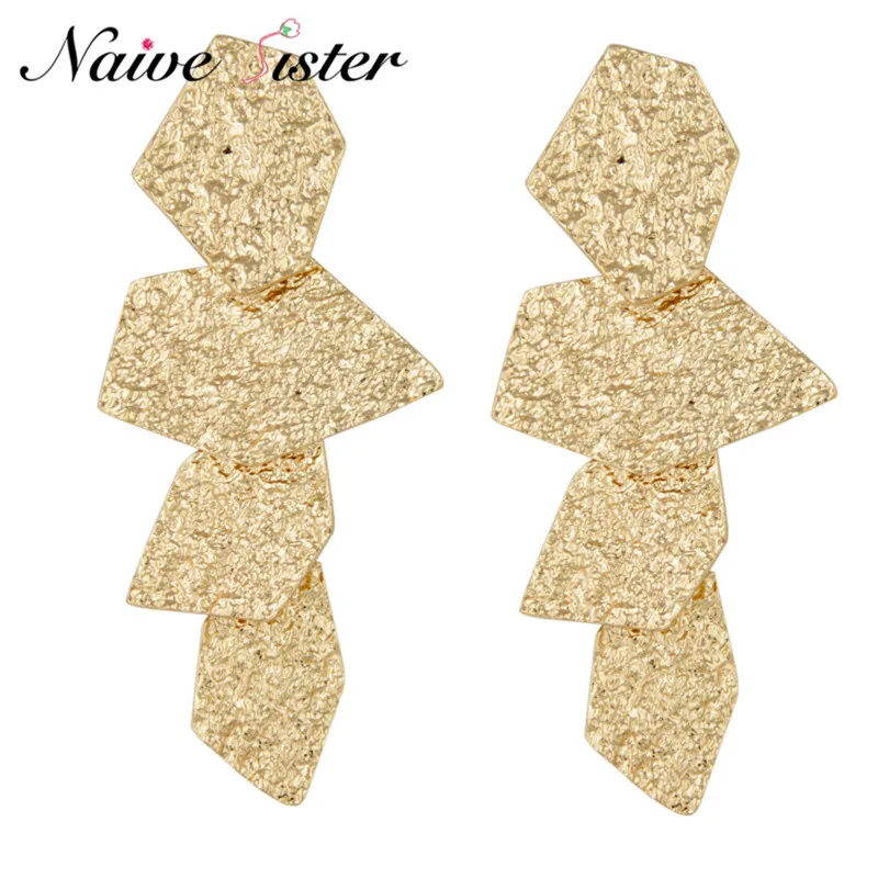 2018 Новые Модные индивидуальные висячие серьги неправильной геометрической