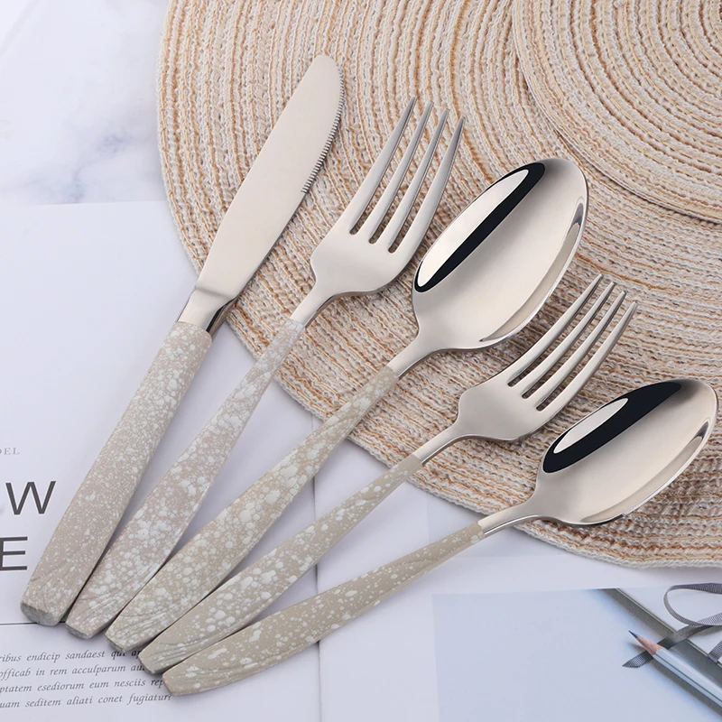 Покупатель звезда 5 шт./компл. столовый нож ложка вилка из нержавеющей стали