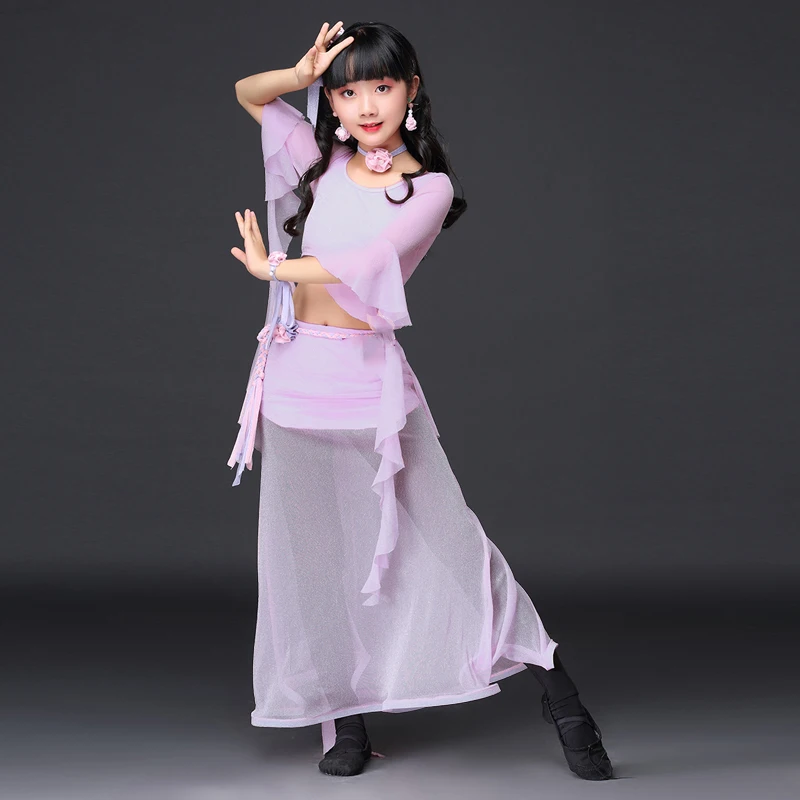 Belly Dance Costumes Girls Children Indian Dress For Kids Long Skirt Competition Clothing DN1133 | Тематическая одежда и