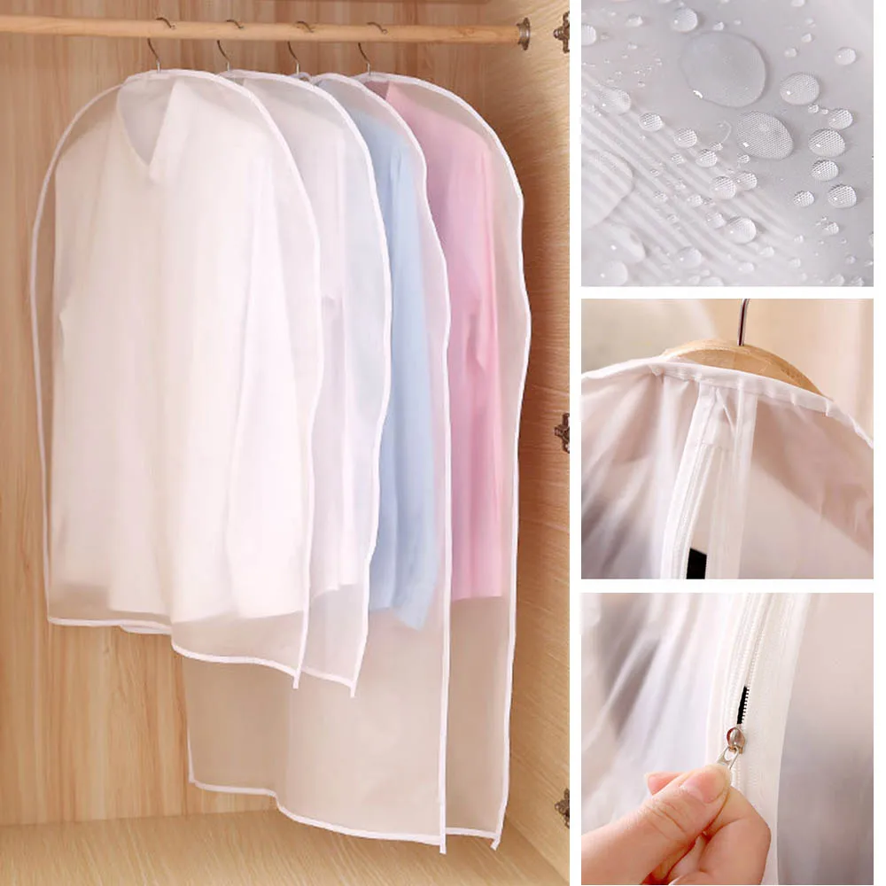 Прозрачная сумка для хранения гардероба подвесная тканевая одежды костюма