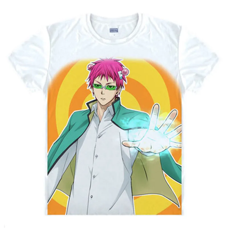 Футболки с изображением японской манги разрушительной жизни Саики к аниме