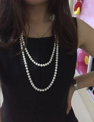 Eternal wedding Women Gift word 925 Sterling real natural big Cano Cindy [love] freshwater pearl necklace | Украшения и