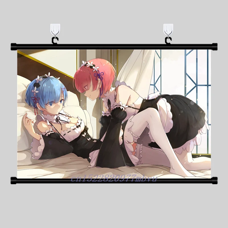 Аниме постер RE ZERO пусковая жизнь в другом мире настенная прокрутка печатная