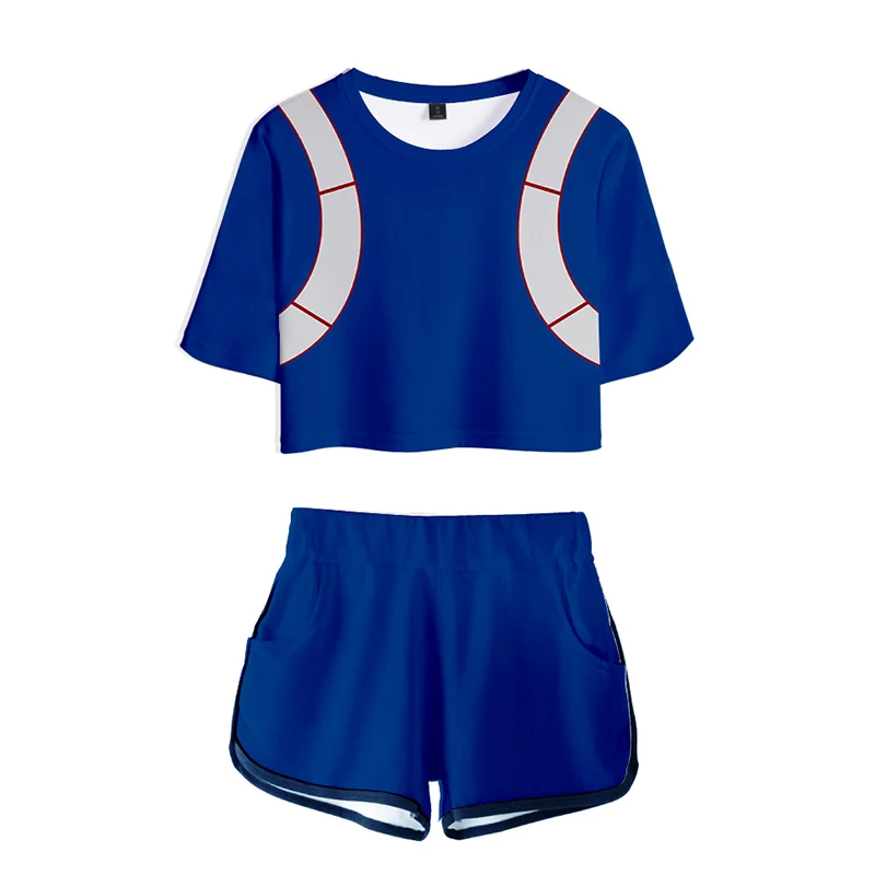 Boku No Hero Academy My Hero Academy карнавальный костюм OCHACO URARAKA Todoroki Shoto Bakugou Katsuki топ+ короткие XS-XXL - Цвет: style 2