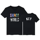 Модные мужские и женские футболки LUCKYFRIDAYF с принтом Shinee World Kpop, повседневные футболки, футболки с коротким рукавом, женские топы