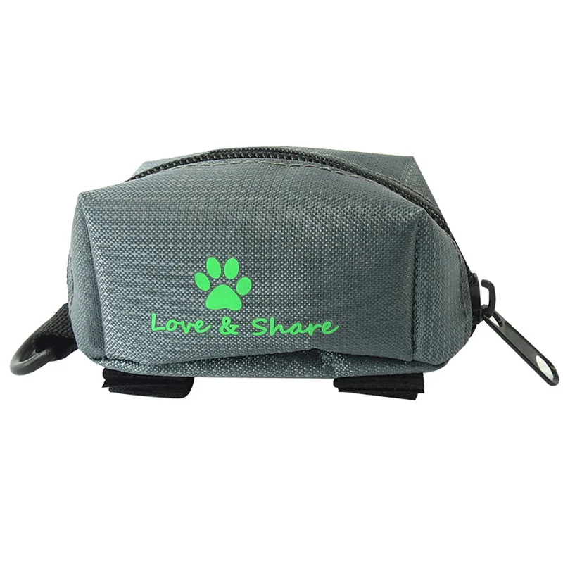grey Hoomall Oxford Pooper Bag Holder Match To Dog Leashes Dog Waste Bag Dispenser Distributor Outdoor Pet Cats Dog Gadgets - Цвет: grey