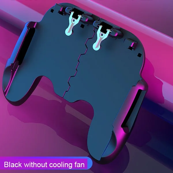Black without fan PUBG мобильный игровой контроллер dzhostk геймпад триггер Aim L1R1 джойстик для шутеров для IPhone Android телефон для игровой площадки аксессуары - Цвет: Black without fan