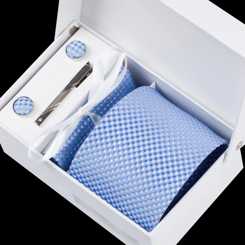 Мужской формальный комплект галстуков 8 см запонки карманные квадратные Зажимы