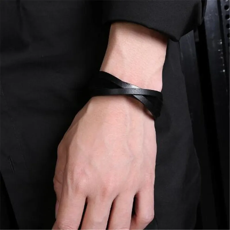 Многослойный Ретро Браслет из воловьей кожи в стиле панк классический браслет с