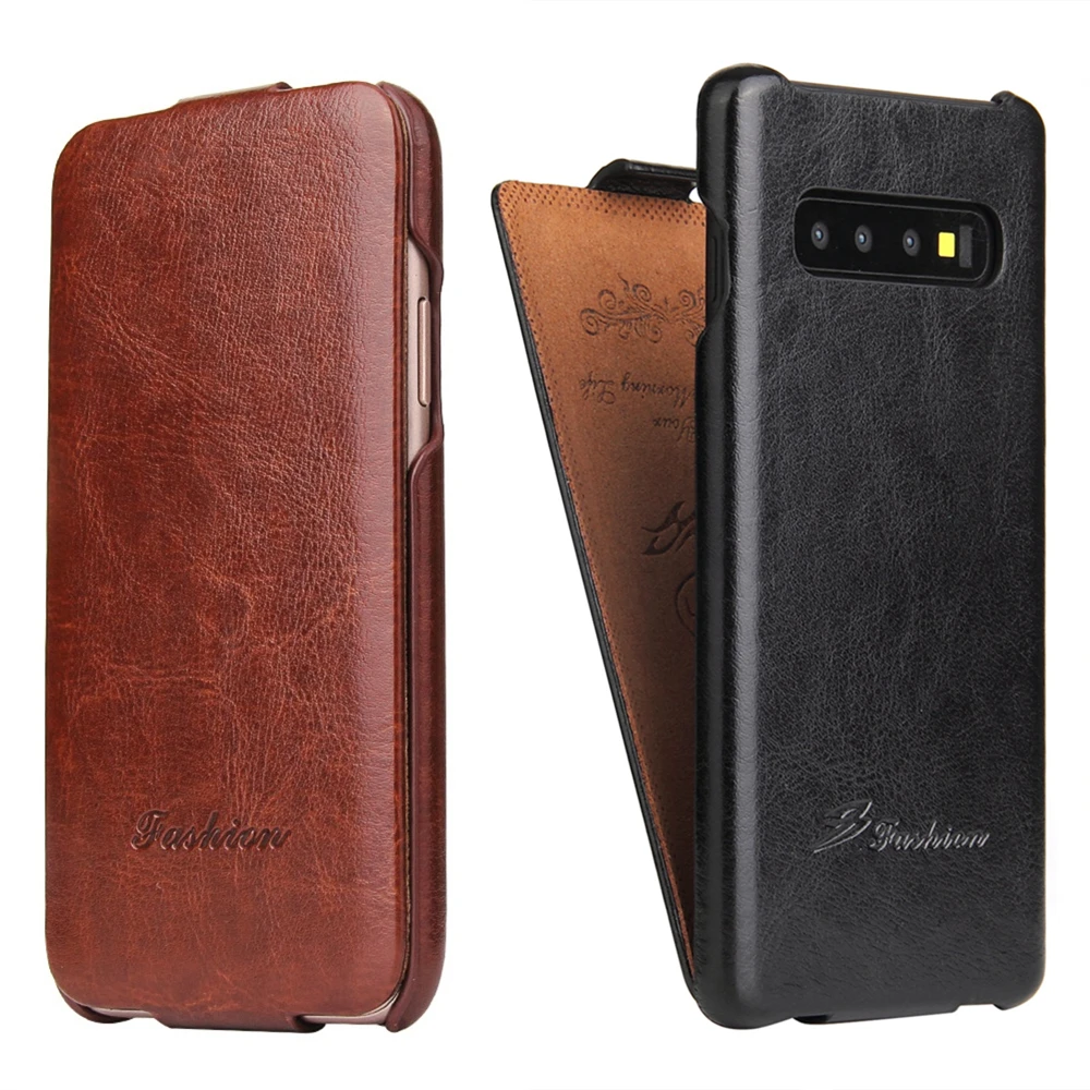 Горячая фиксация смешанный кожаный чехол вверх вниз для Samsung Galaxy Note 9 8 S9 S10 Plus S8 S7
