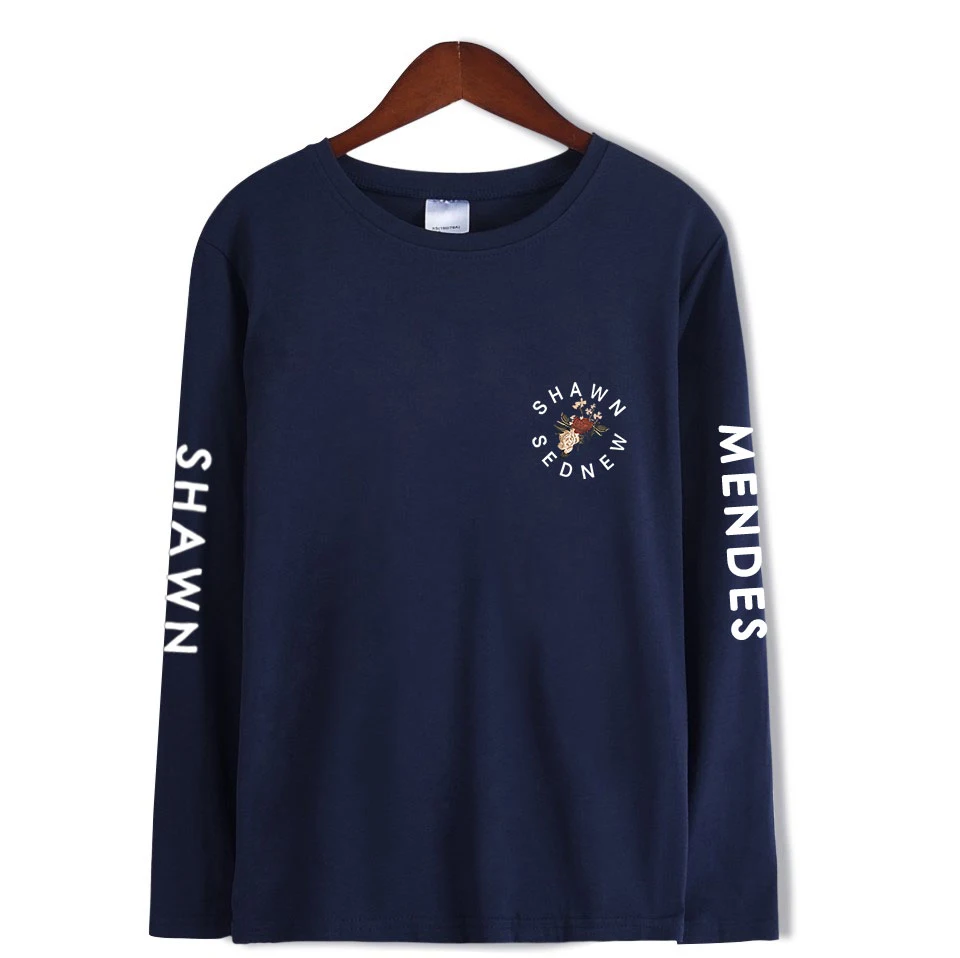 SHAWN MENDES Ifashion Футболки с длинным рукавом Теплые Хип хоп футболка для