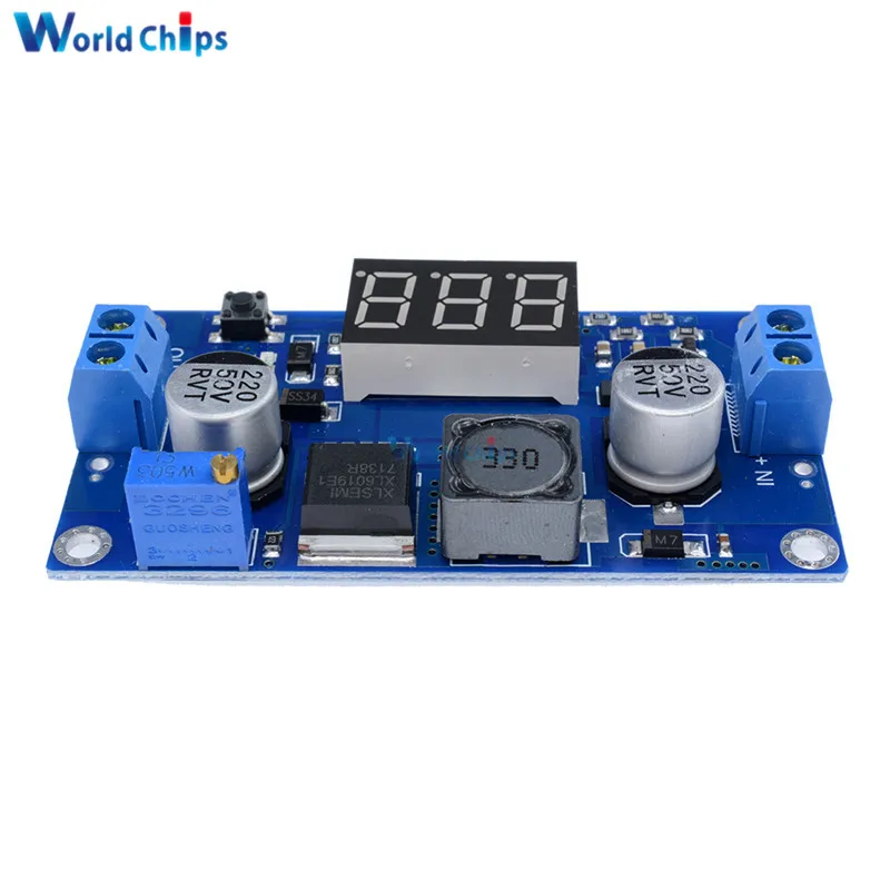 DC-DC XL6009 цифровой повышающий Повышающий Модуль питания регулируемый 4,5-32 В до 5-52 в повышающий регулятор напряжения с светодиодный вольтметр