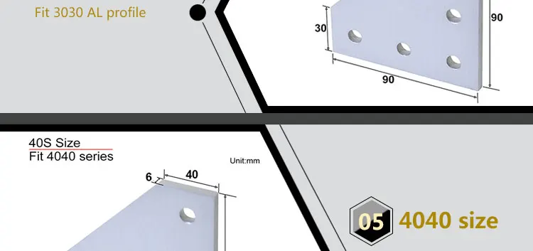 Новинка, 5 отверстий, 90 градусов, соединительная панель, угловой кронштейн, соединительная Соединительная полоса для, алюминиевый профиль, 3d рамка для принтера