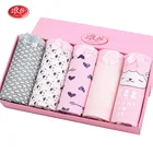 Женские разноцветные трусы Langsha, мягкие хлопковые короткие трусы с героями мультфильмов, нижнее белье для девушек, 5 шт.лот